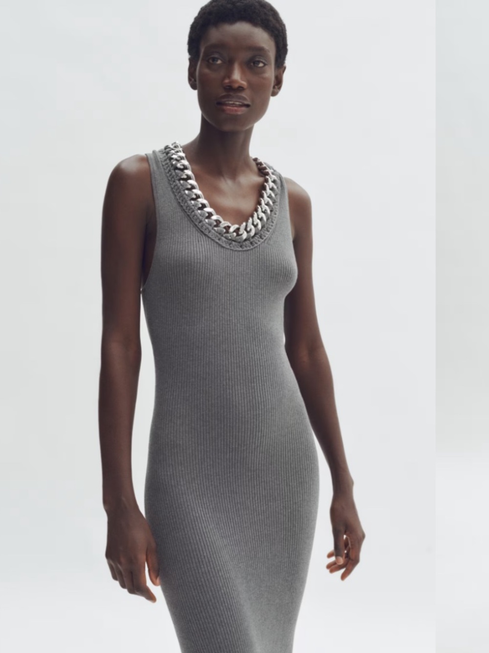 Stella McCartney x H&M large Chain Detail Ribbed Dress